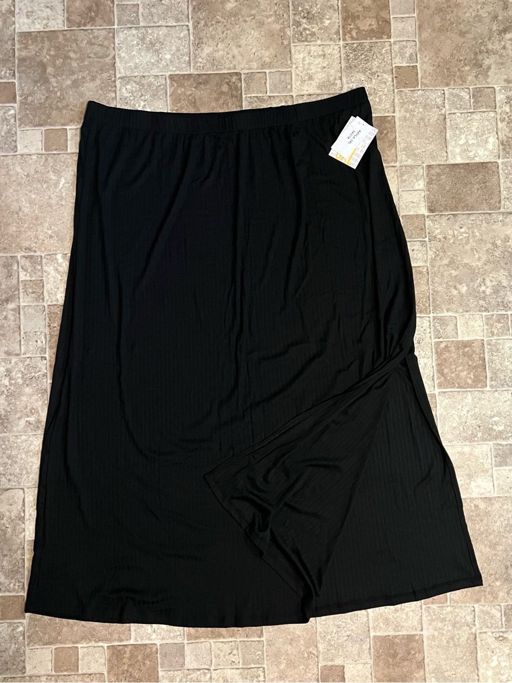 NWT 3X LuLaRoe Black Kayla Single Slit Maxi Skirt
